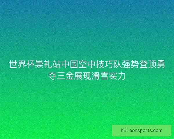 世界杯崇礼站中国空中技巧队强势登顶勇夺三金展现滑雪实力